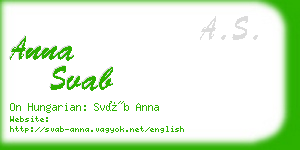 anna svab business card